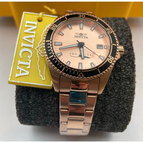 Invicta Women's Pro Diver Rose Gold Watch 15137 New with Case     Working - Picture 2 of 10